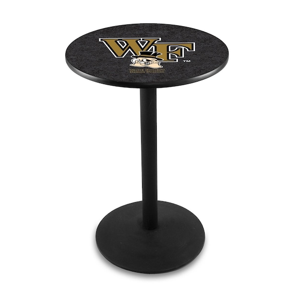 36" Blk Wrinkle Wake Forest Pub Table